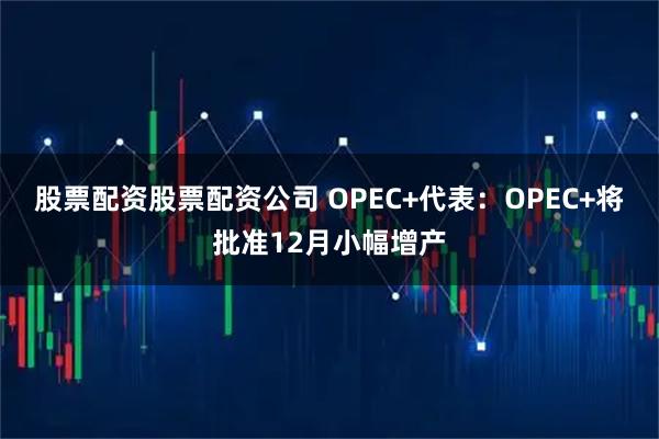 股票配资股票配资公司 OPEC+代表：OPEC+将批准12月小幅增产