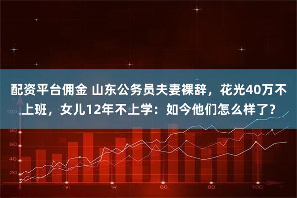 配资平台佣金 山东公务员夫妻裸辞，花光40万不上班，女儿12年不上学：如今他们怎么样了？